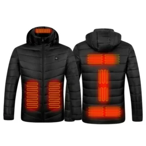 Abrigo Calentado Chaqueta con capucha eléctrica impermeable