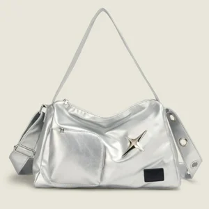 Bolso de hombro para mujer plata