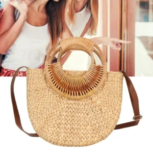 Bolso de ratán para mujer