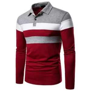 Camisa de Cuello A Cuadros de Manga Larga