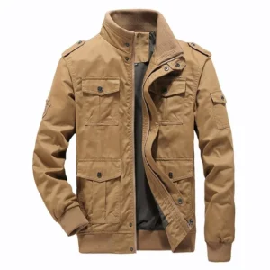 Chaqueta de Viento de Herramientas de Color Sólido
