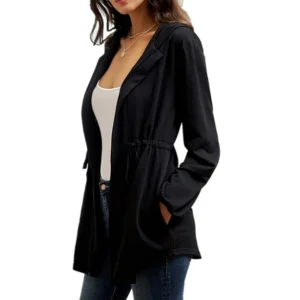 Chaqueta tipo cárdigan holgada con capucha
