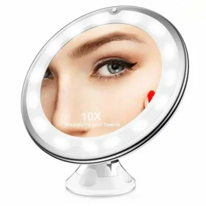 Espejo de maquillaje con luz LED