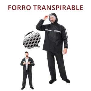 Impermeable Completo Con Visera Para Lluvia