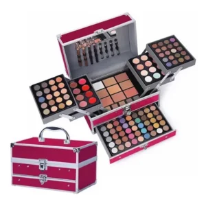 Kit De Maquillaje Paleta Rosa Malubero maletín de maquillaje