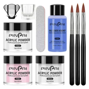 Kit de Uñas Acrílicas Set de Polvos y Líquidos Acrílicos Nail Art