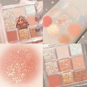 Paleta de sombras de ojos mezcladas
