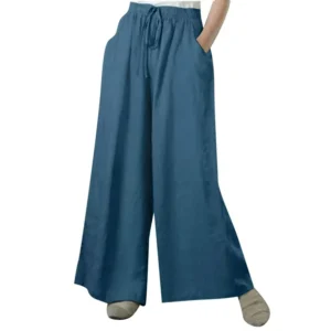 Pantalones largos de cintura elástica