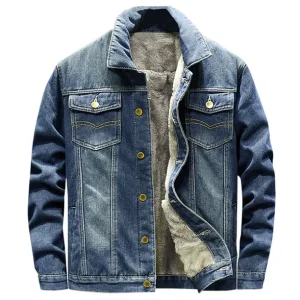 Chaqueta de mezclilla informal para hombre