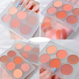 Paleta de rubor de 6 colores